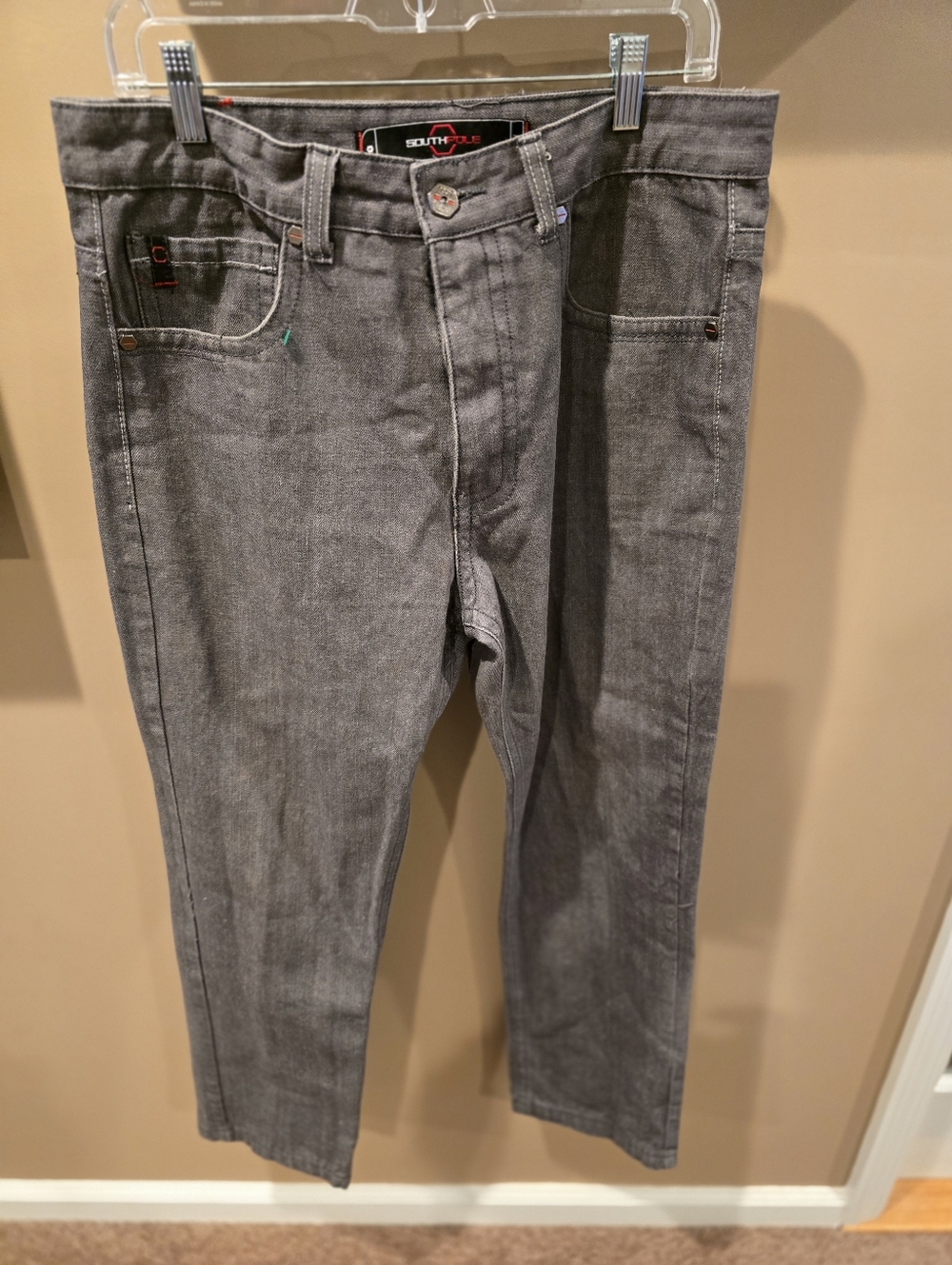 Southpole Y2K Men's Gray Jeans - South Pole Classic Fit. Size 34